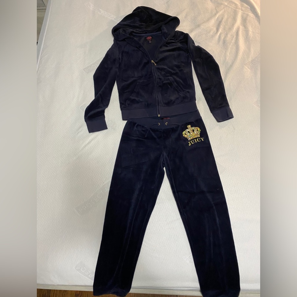 Juicy Couture Navy Blue Matching Set - Size: Girls 12-14 Years Old